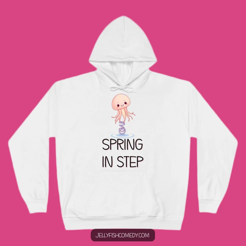 Funny Bouncing Jellyfish Hoodie: Cozy Springy Fun, Warm & Hilarious Gift