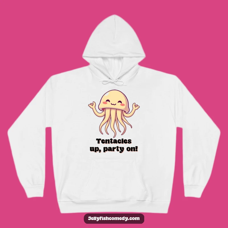 Funny Excited Jellyfish Hoodie: Stay Cozy with This Hilarious Greeting!
