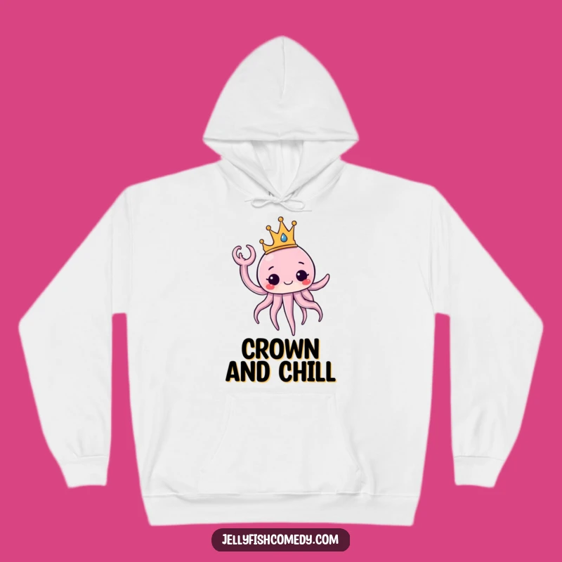 Funny Royal Jellyfish Hoodie: Cozy Regal Comfort, Warm & Hilarious Gift