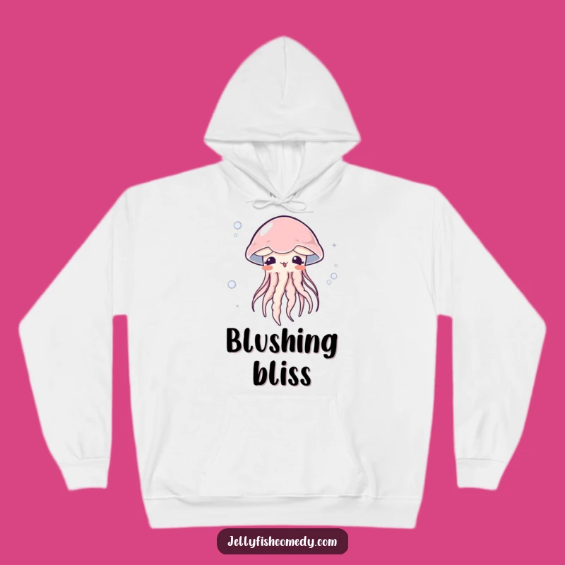 Funny Surprised Jellyfish Hoodie: Cozy Comfort with Embarrassed Ocean Humor!
