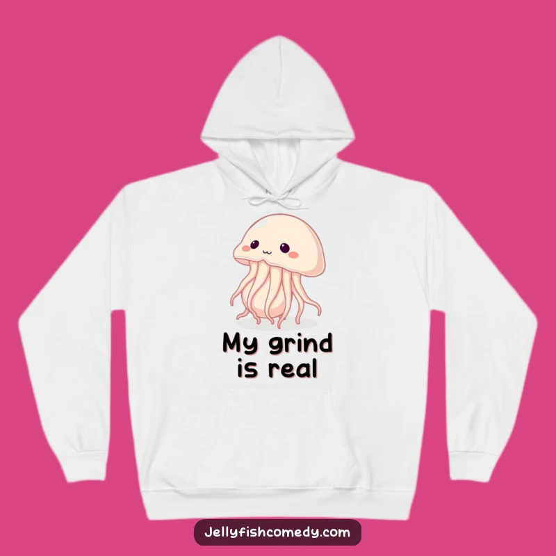 Funny Determined Jellyfish Hoodie: Cozy Up to Your Goals