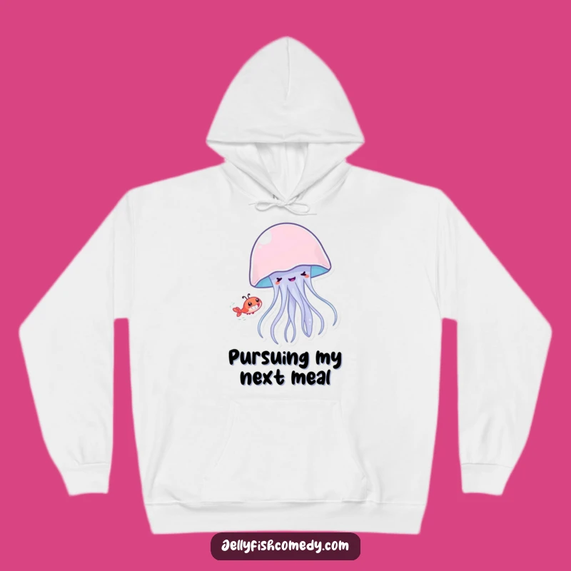 Cozy Funny Jellyfish Shrimp Chase Hoodie - Warm & Whimsical Gift
