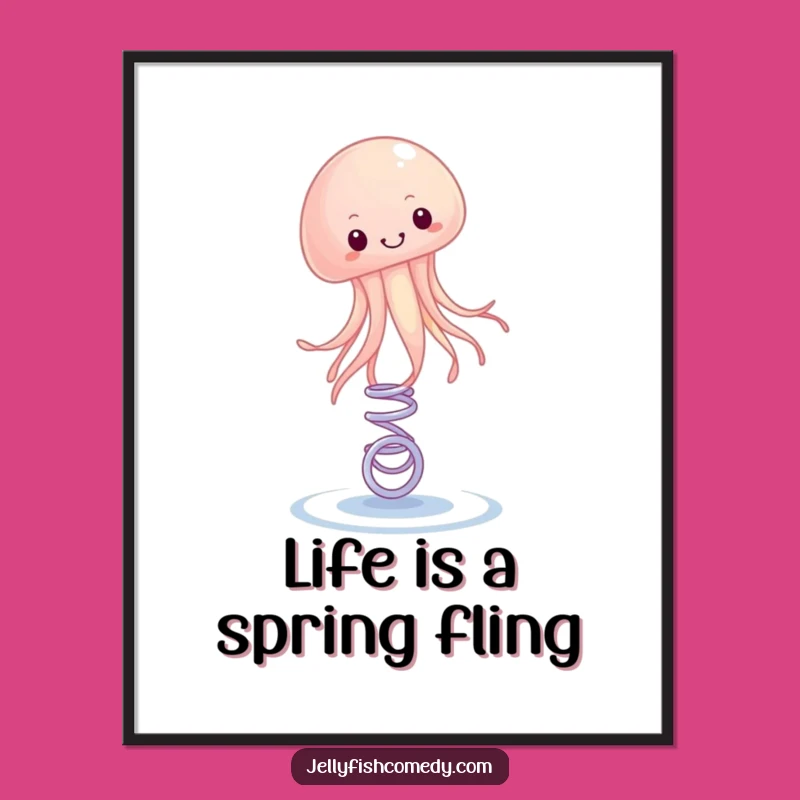 Free Printable Bouncing Jellyfish Wall Art - Whimsical Downloadable Decor for Any Room