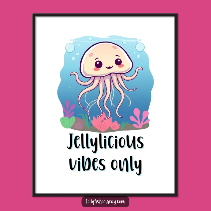 Funny Free Printable Wall Art: Jellyfish Dancing Downloadable Art Print