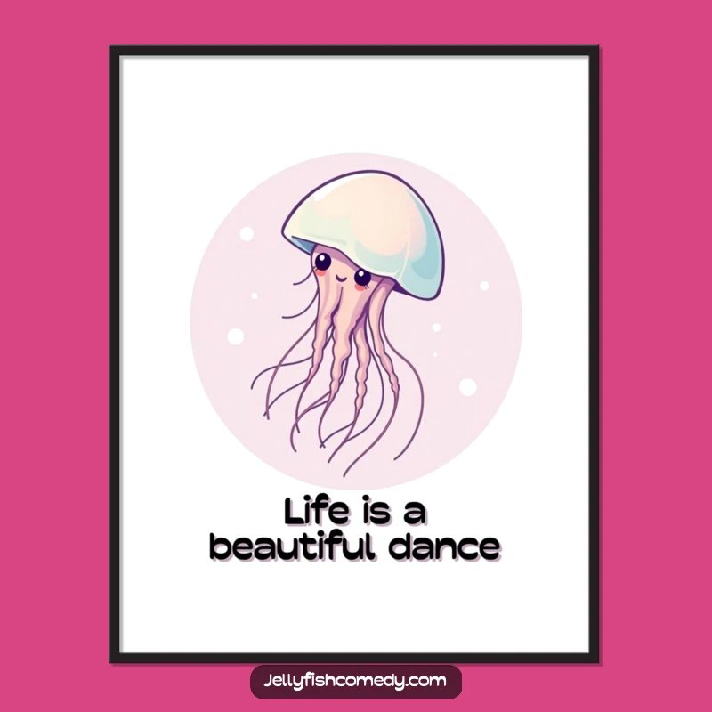 Free Printable Wall Art: Graceful Jellyfish Spin Downloadable Poster