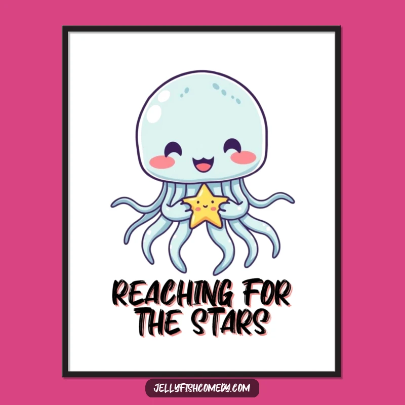 Free Printable Wall Art: Jellyfish Holding Star - Dreamy Downloadable Decor for a Magical Space!