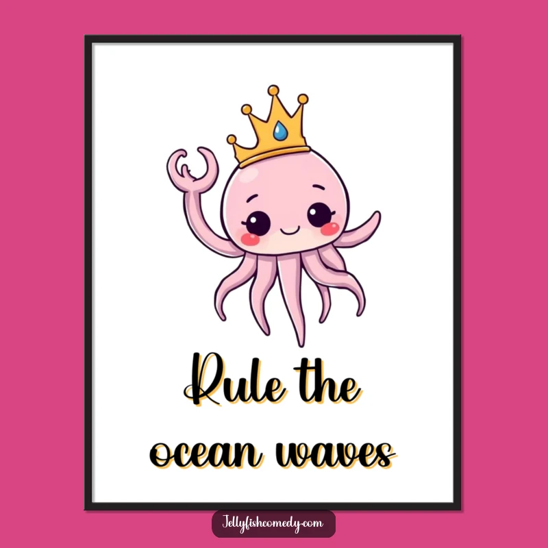 Free Printable Royal Jellyfish Wall Art - Regal Downloadable Decor for Elegant Spaces