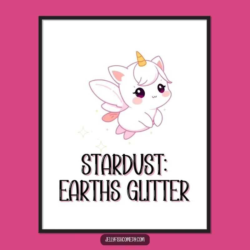 Free Printable Wall Art: Ethereal Stardust Creature - Funny Downloadable Decor!