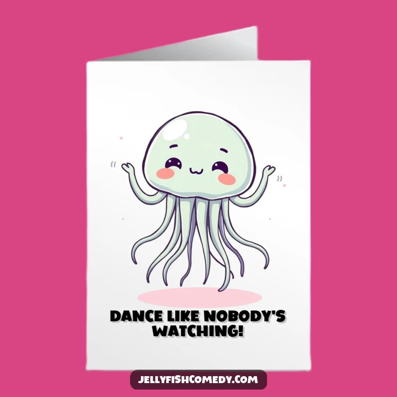 Free Printable Dancing Jellyfish Birthday Card - Funny Downloadable Gift for Kids