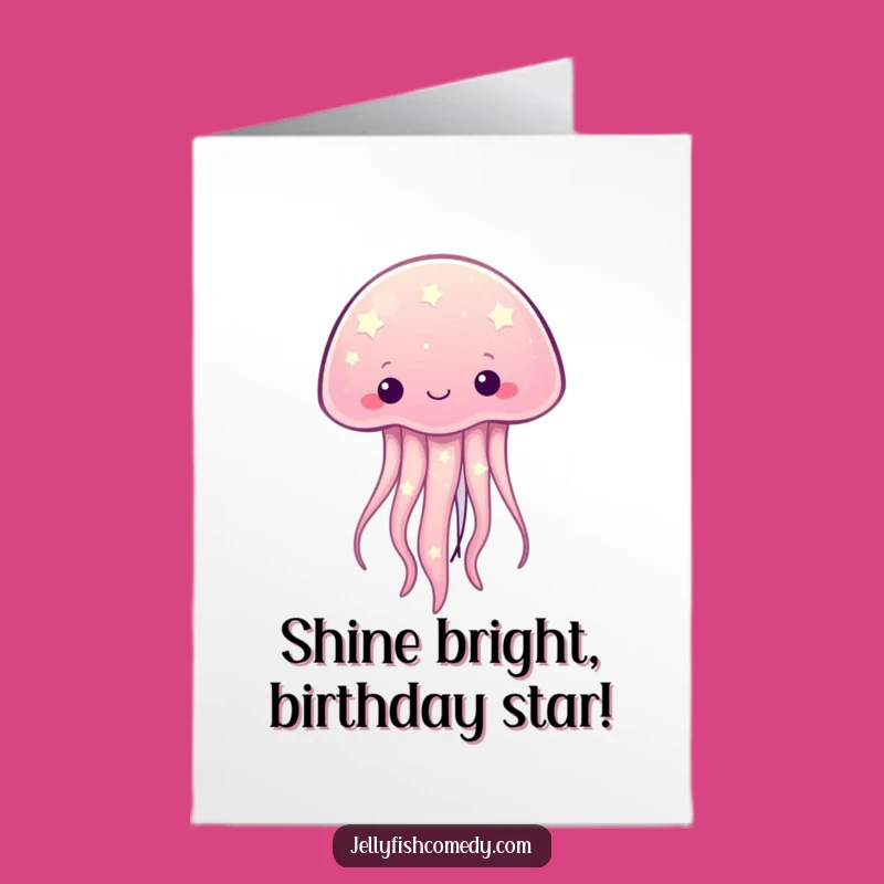 Free Printable Birthday Card: Starry Jellyfish Funny Downloadable Gift!