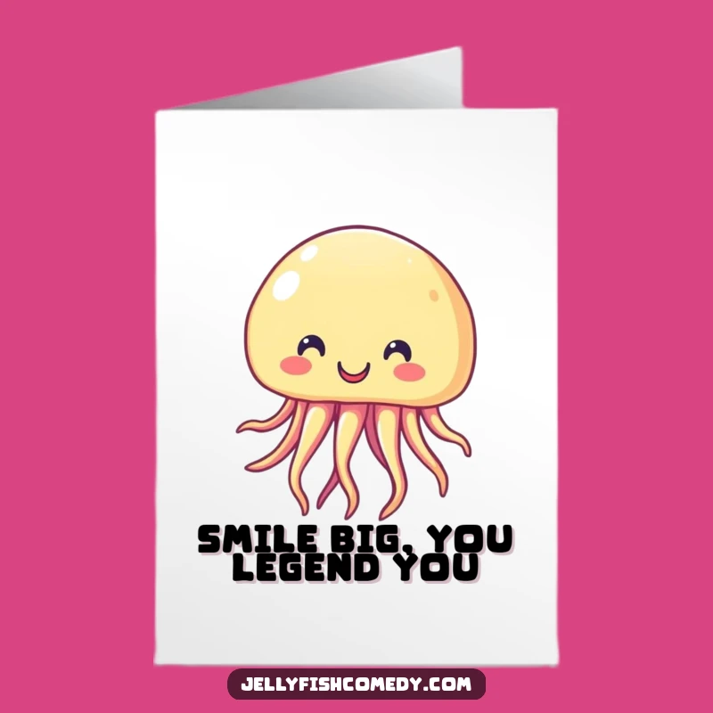 Free Printable Cheerful Jellyfish Birthday Card - Funny Downloadable Gift for Her