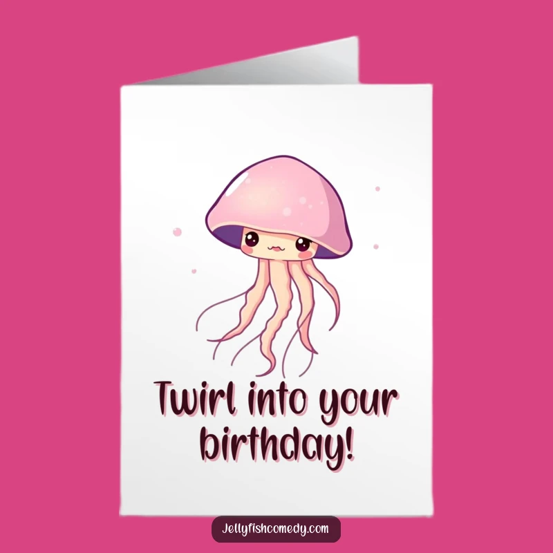 Free Printable Dancing Jellyfish Birthday Card - Elegant Downloadable Greeting for Wishes