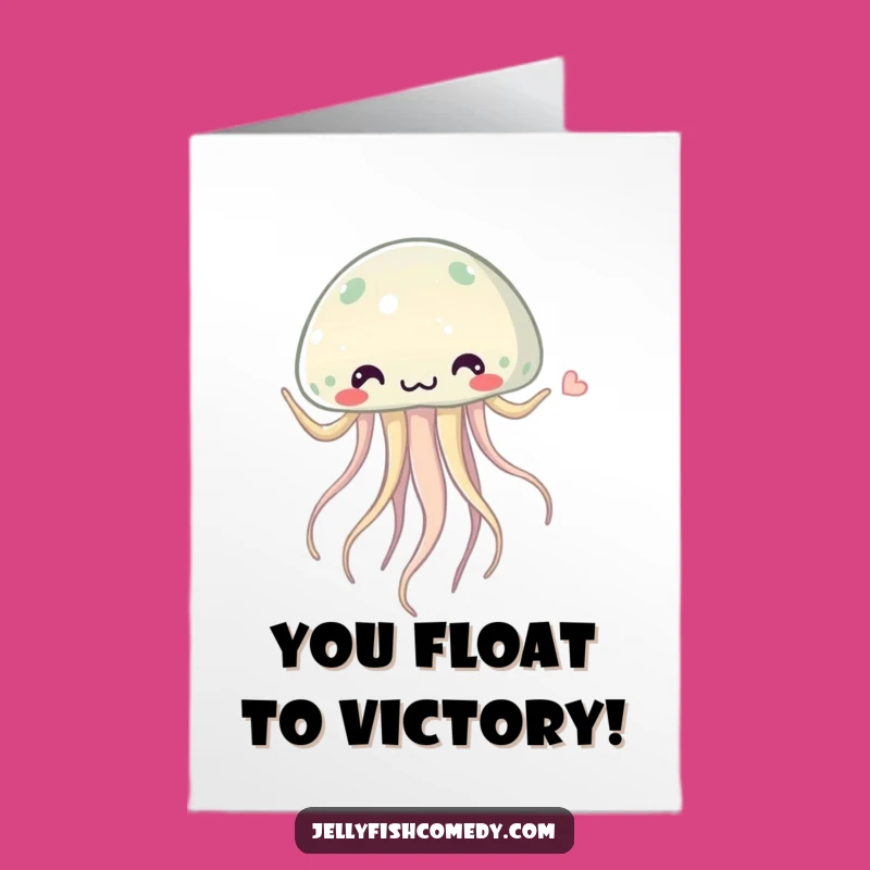 Free Printable Congrats Card: Dancing Jellyfish - Joyful Downloadable for Celebrating Any Win!