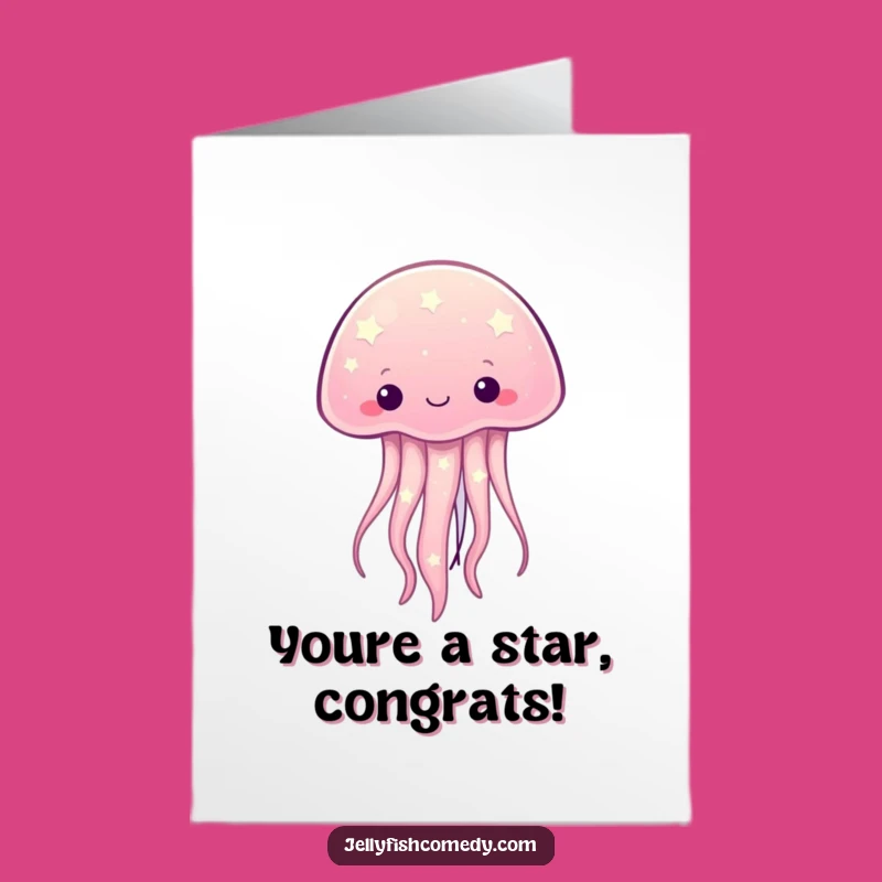 Free Printable Congrats Card: Starry Jellyfish Downloadable Gift!