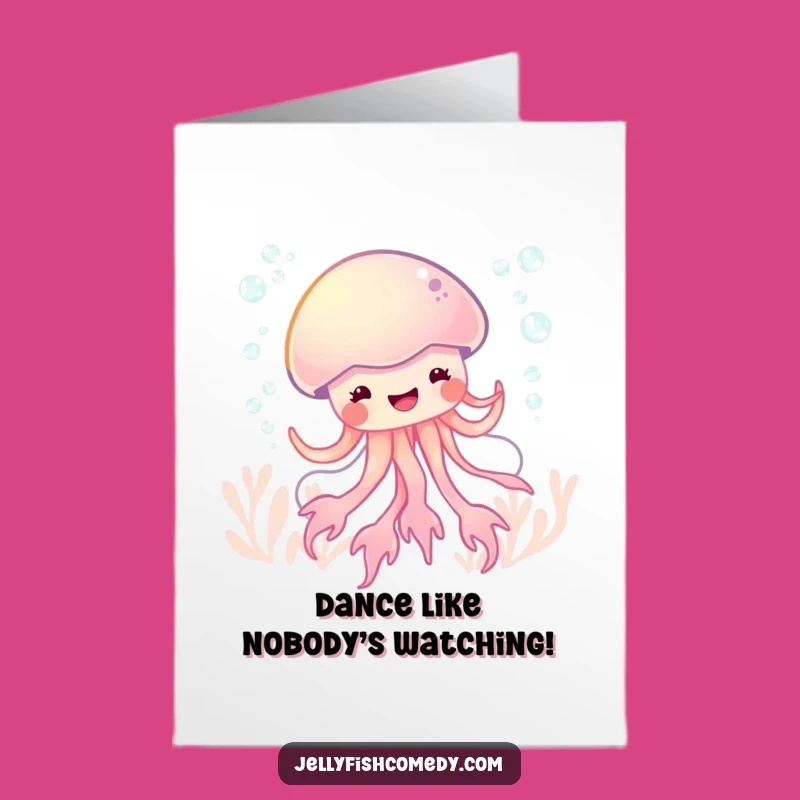 Free Printable Dancing Jellyfish Congrats Card - Glee Funny Downloadable Greeting