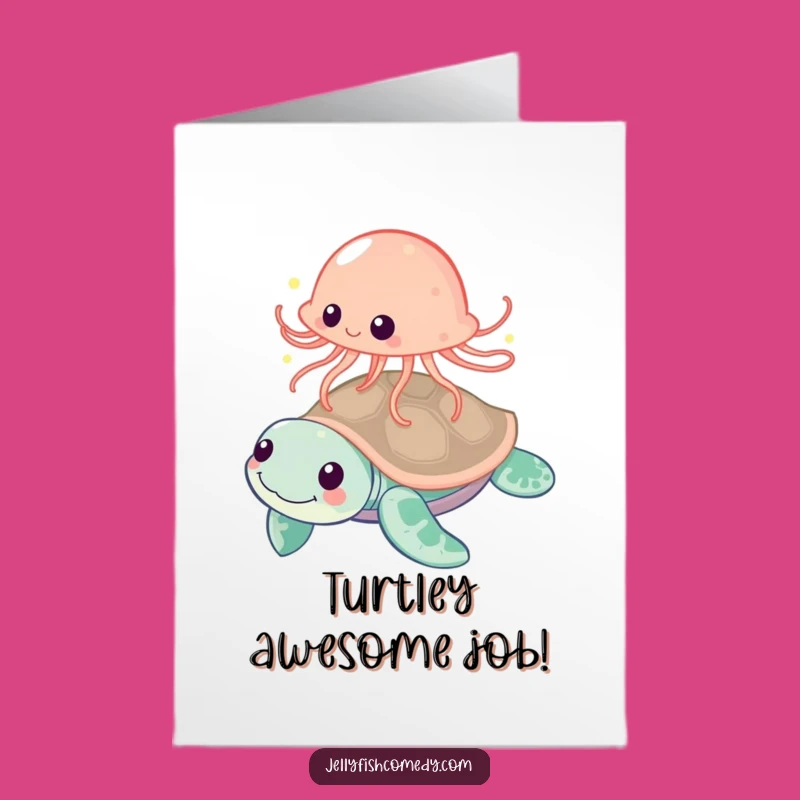Free Printable Playful Jellyfish Congratulations Card - Turtle Bounce Downloadable Cheer