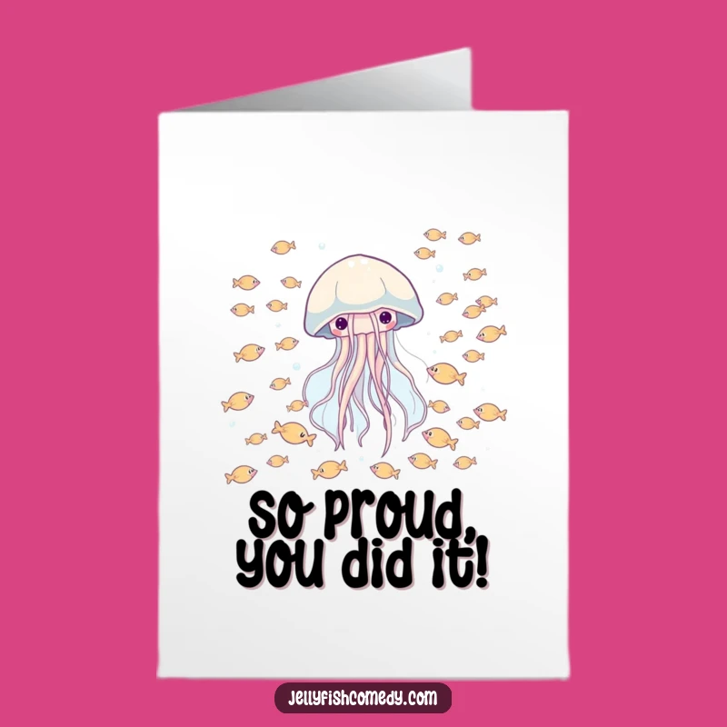 Free Printable Jellyfish Congrats Card - Fish School Celebration