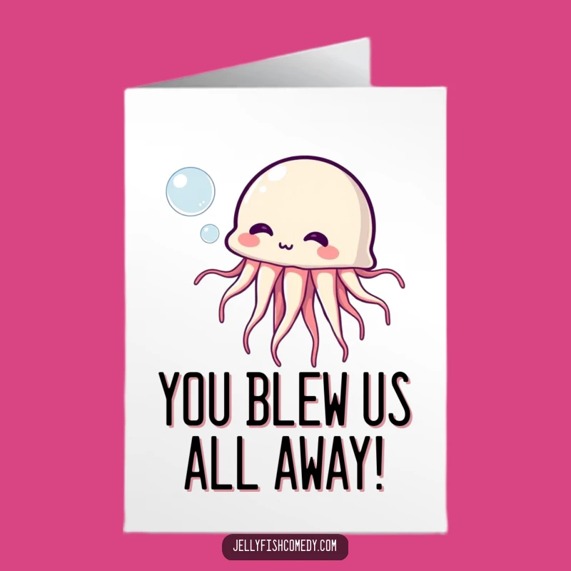 Free Printable Congrats Card: Silly Jellyfish Bubble Theme for a Joyful Downloadable Gift