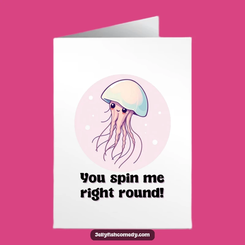Free Printable Congrats Card: Graceful Jellyfish Spin Funny Downloadable Gift