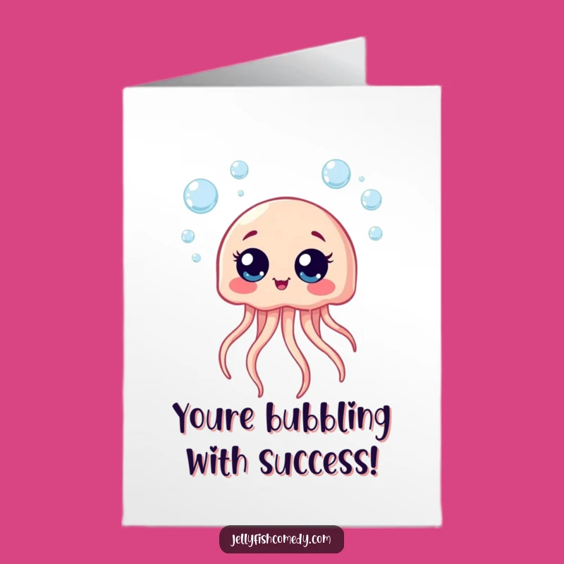 Free Printable Congratulations Card: Giggling Jellyfish for a Playful Downloadable Greeting