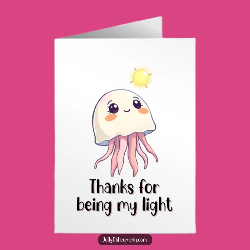 Free Printable Jellyfish Thank You Card - Wonder Light