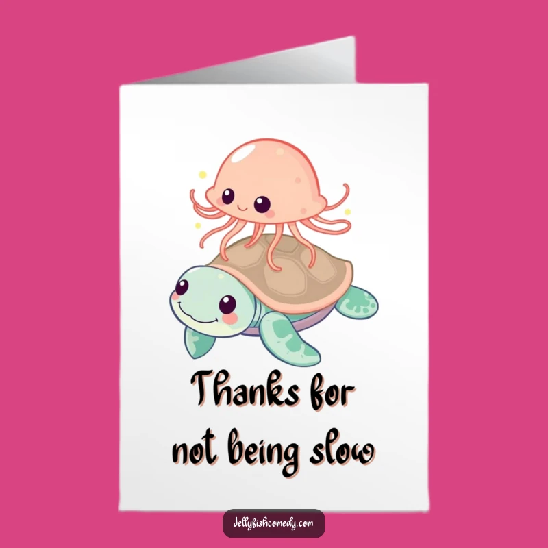 Free Printable Playful Jellyfish Thank You Card - Turtle Bounce Downloadable Gratitude