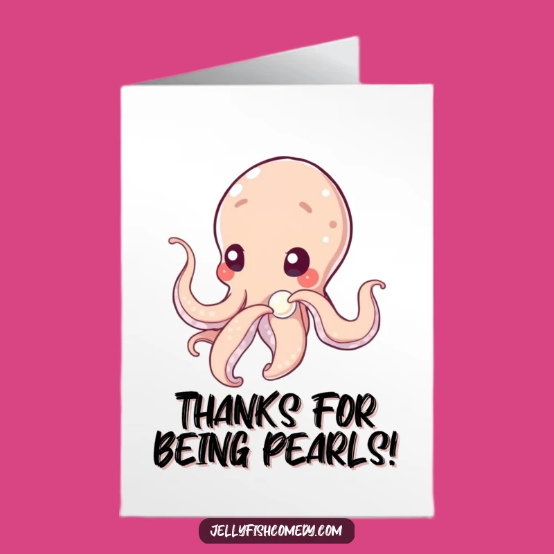 Free Printable Thank You Card: Curious Alien & Pearl, a Thoughtful & Funny Downloadable Gift