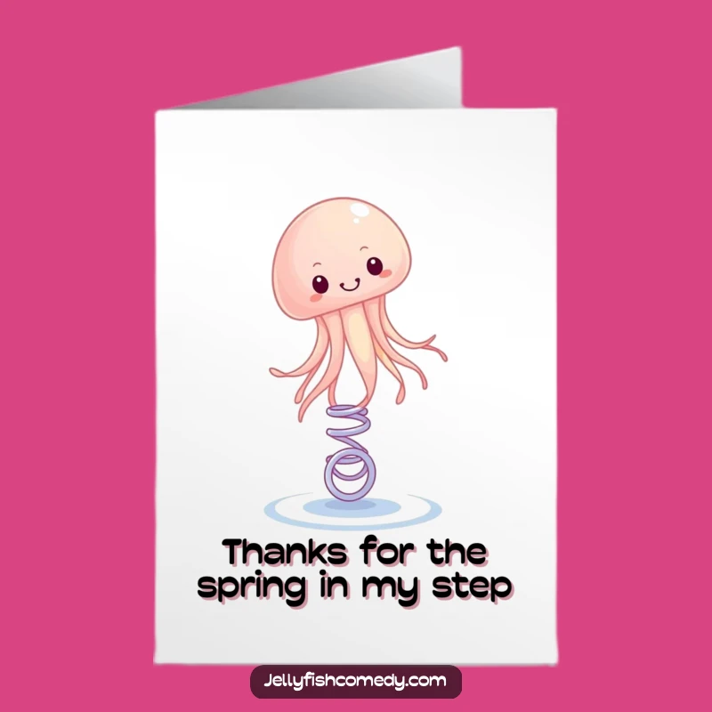 Free Printable Bouncy Jellyfish Thank You Card - Fun Downloadable to Show Appreciation