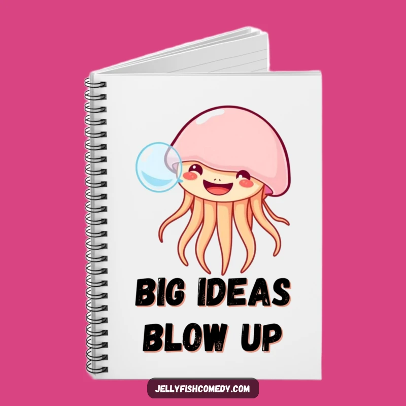 Funny Grinning Jellyfish Notebook: Joyful Bubble Humor for Your Notes!