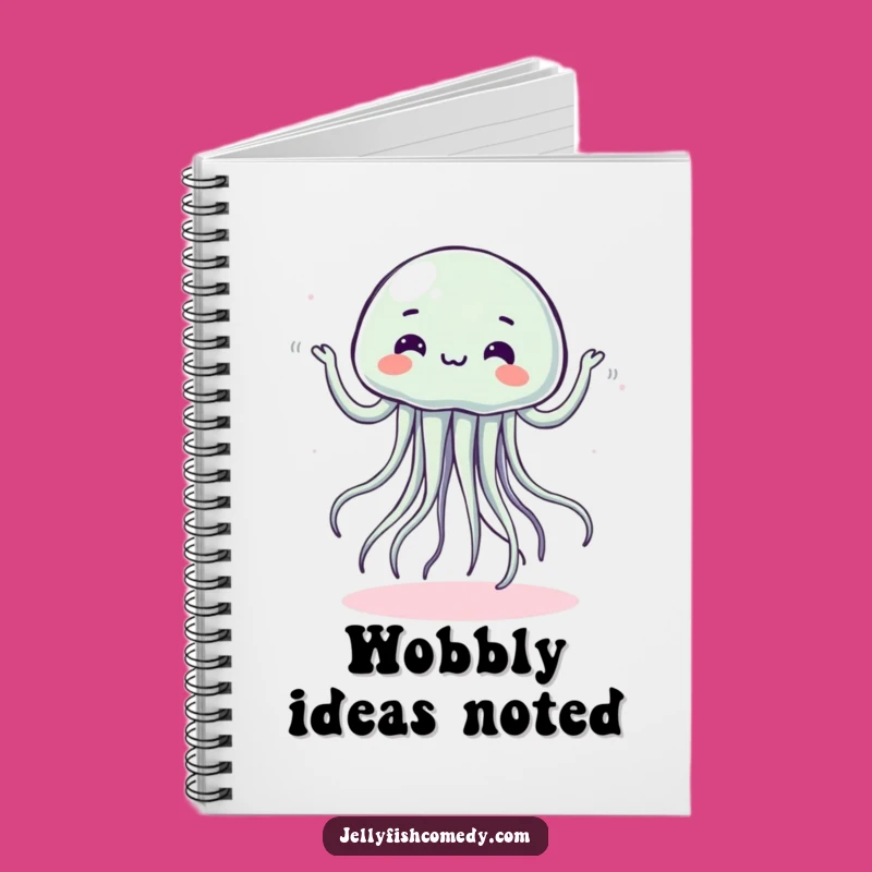 Funny Dancing Jellyfish Notebook - Silly Wobbly Journal Gift