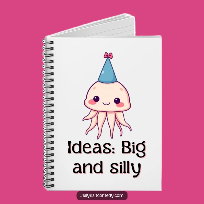 Funny Jellyfish Party Hat Notebook: Jot Down Your Funny Ideas