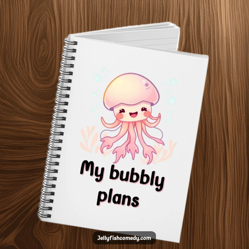 Funny glee jellyfish dance notebook, featuring a bubbly sea creature dancing with infectious energy.