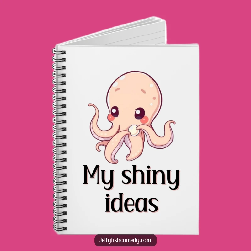 Funny Tentacled Being Pearl Notebook, Journaling Gift