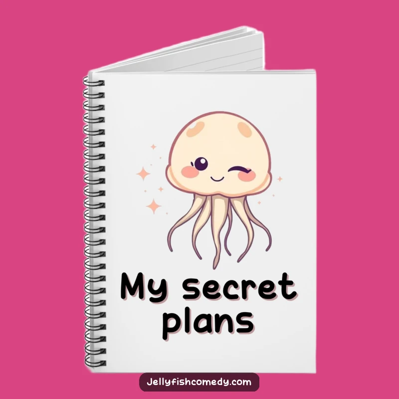 Funny Winking Jellyfish Notebook: Sparkle Trail Journal Humor