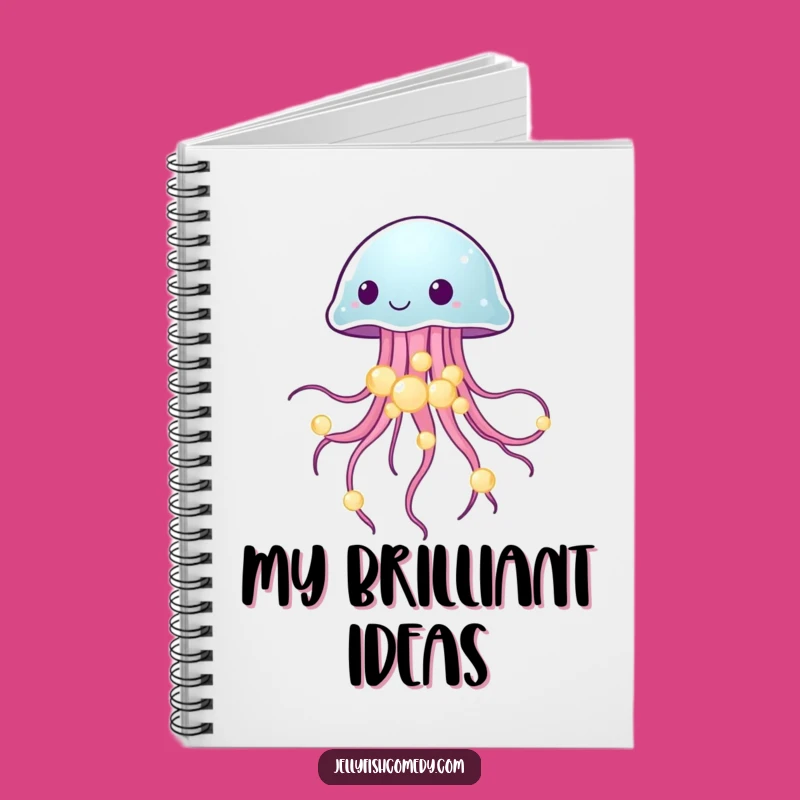 Funny Jellyfish Pearl Notebook: Jot Down Ideas with Ocean Magic