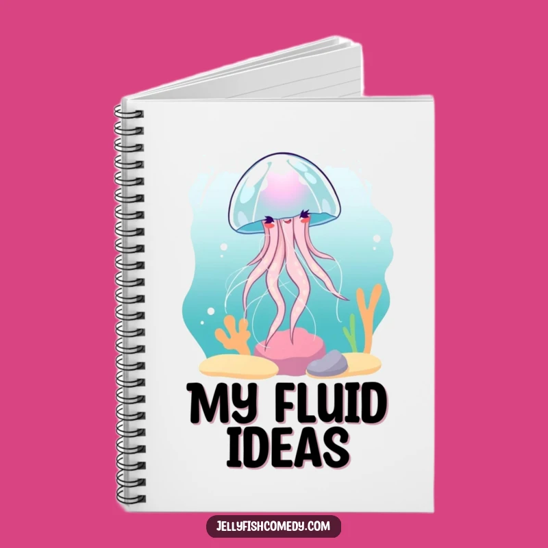 Funny Jellyfish Current Spin Notebook: Journal for Calm Thoughts and Gentle Ideas
