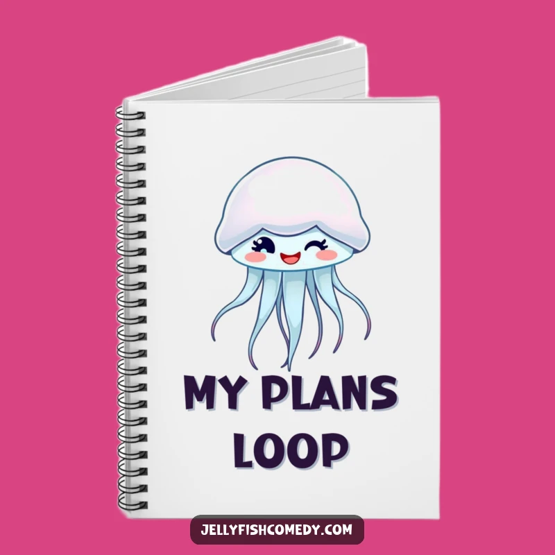 Funny Winking Jellyfish Notebook - Jot Down Ideas With A Smile