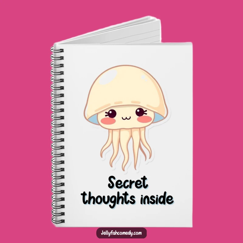 Funny Shy Jellyfish Blushing Notebook: Jot Down Sweet Thoughts