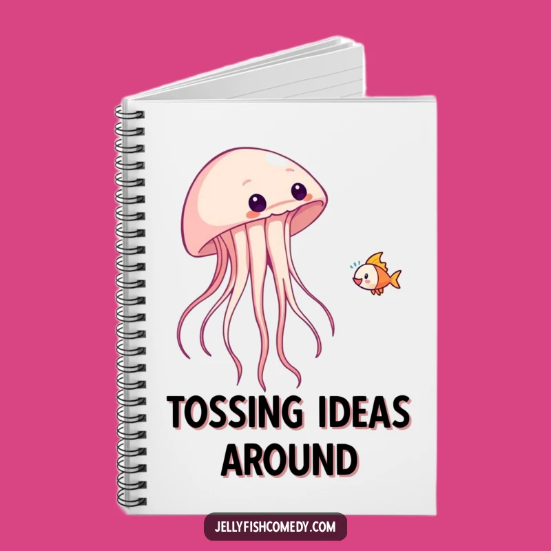 Funny Jellyfish Fish Toss Notebook - Playful Antics Journal Gift