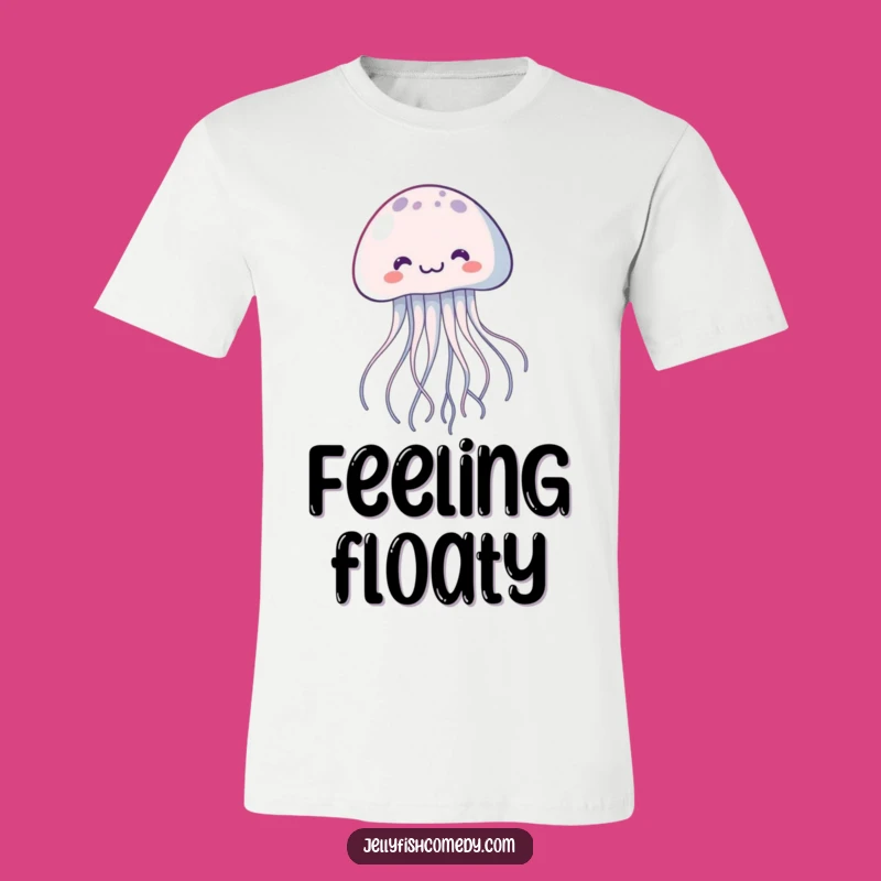 Funny Kawaii Jellyfish T-Shirt: Joyful Floating Creature With Trailing Tentacles