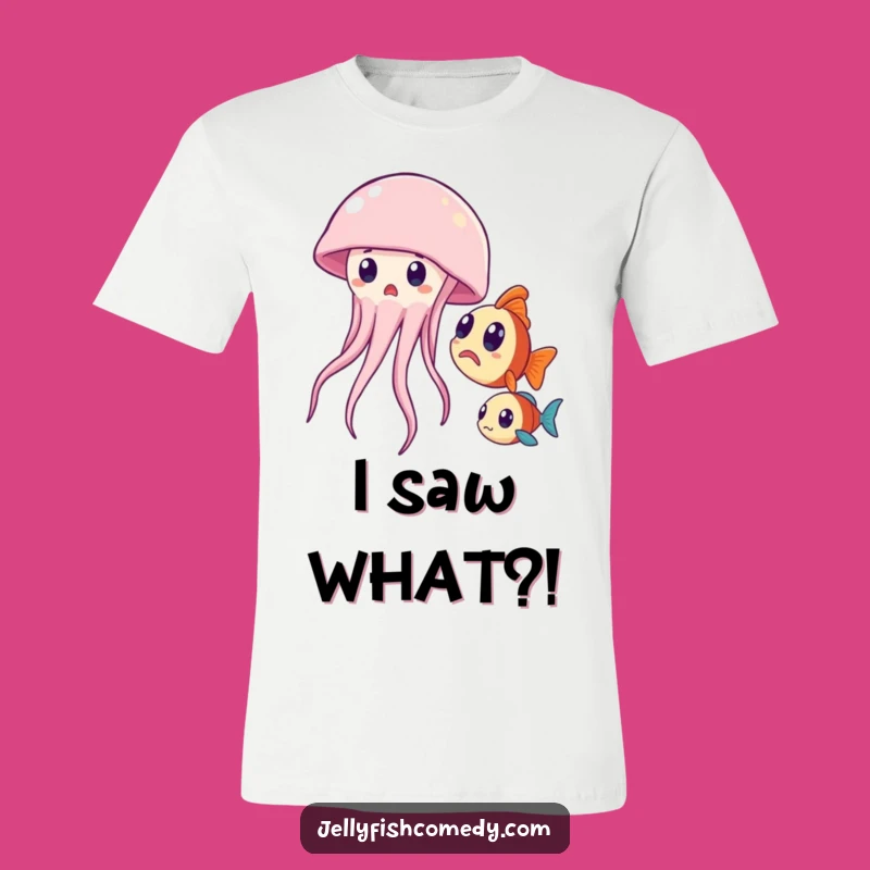 Funny Surprised Jellyfish T-Shirt - Wear Your Ocean Amazement Gift