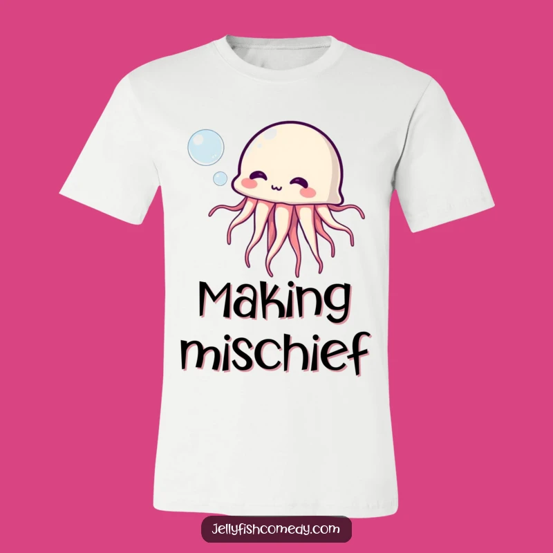 Funny Jellyfish Bubble T-Shirt: Comical Cartoon Apparel for Everyday Smiles