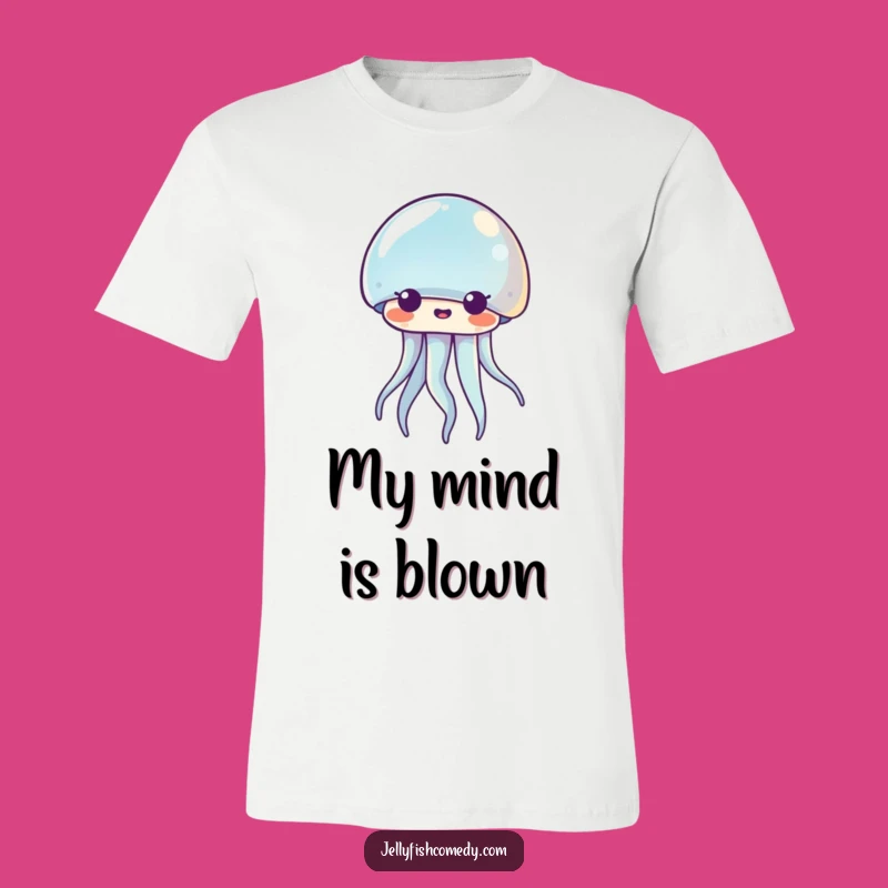 Funny Kawaii Jellyfish T-Shirt: Surprised Face, Hilarious Ocean Creature Tee