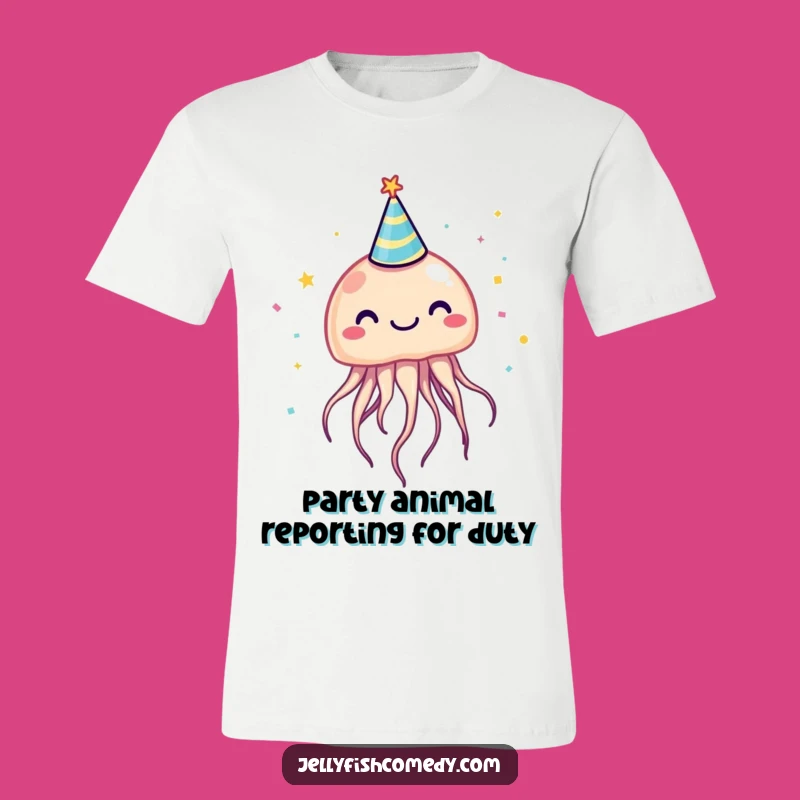 Funny Jellyfish Party Hat T-Shirt: Wear Your Celebration with This Hilarious Tee