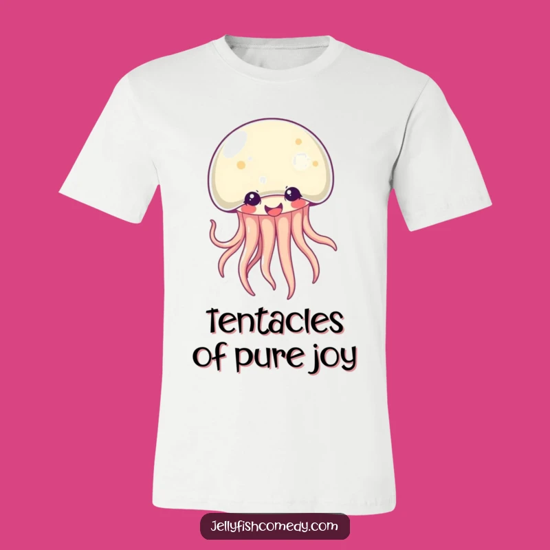 Funny Kawaii Jellyfish T-Shirt: Giggling Tentacles, Hilarious Ocean Creature Tee