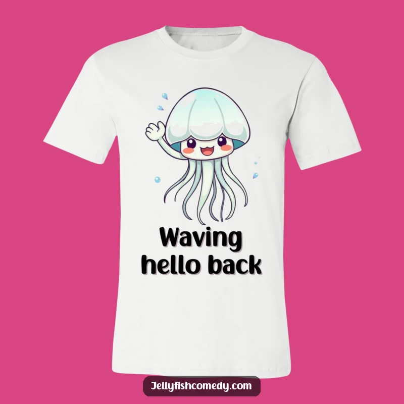 Funny Waving Jellyfish T-Shirt: Make Waves with Aquatic Fun