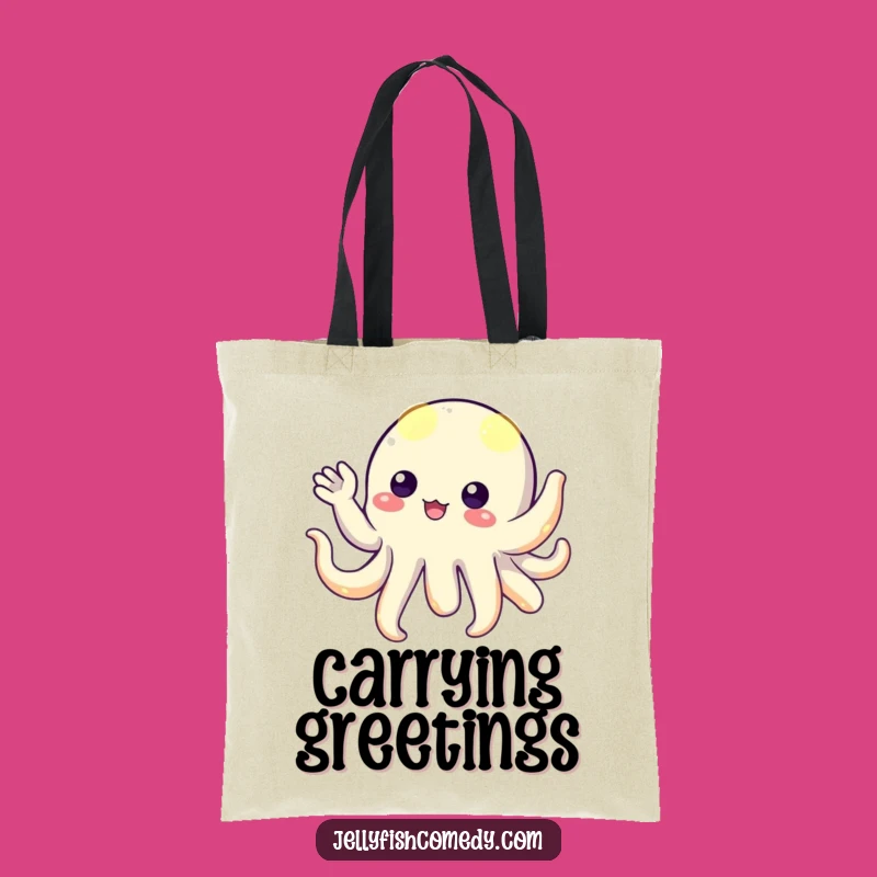 Funny Floating Creature Tentacles Tote Bag, Practical Gift