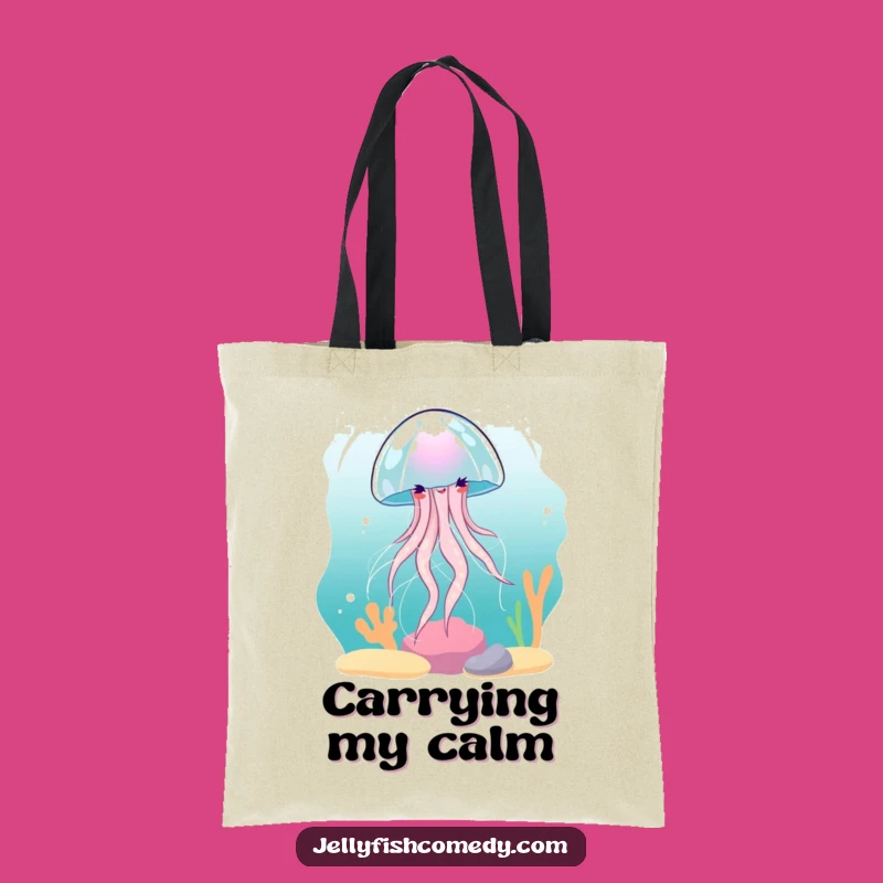Funny Jellyfish Current Spin Tote Bag: Stylish Cartoon Accessory for Everyday Calm