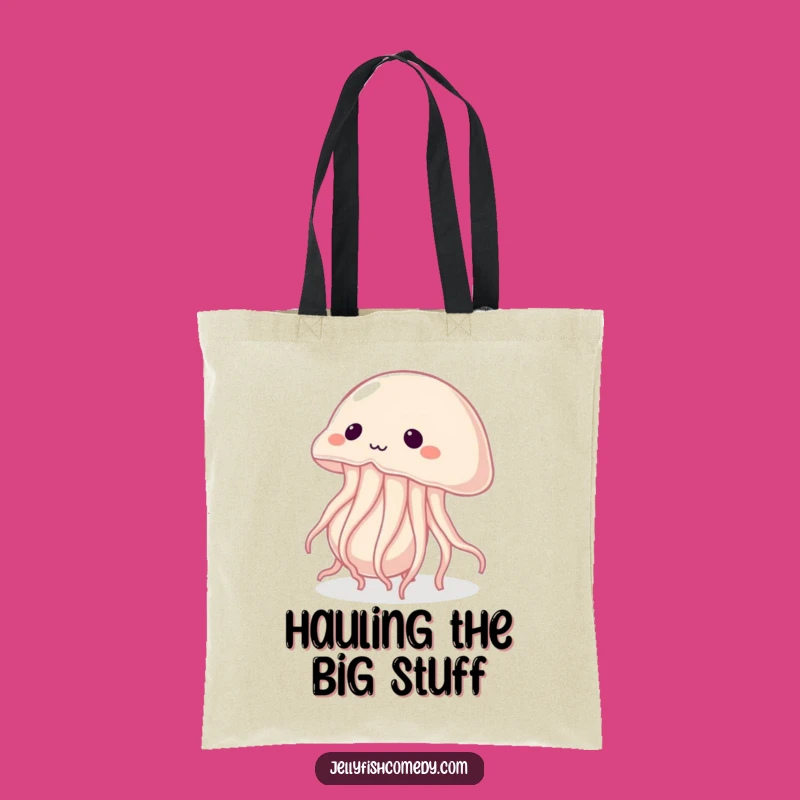 Funny Determined Jellyfish Tote Bag: Carry Your Ambition