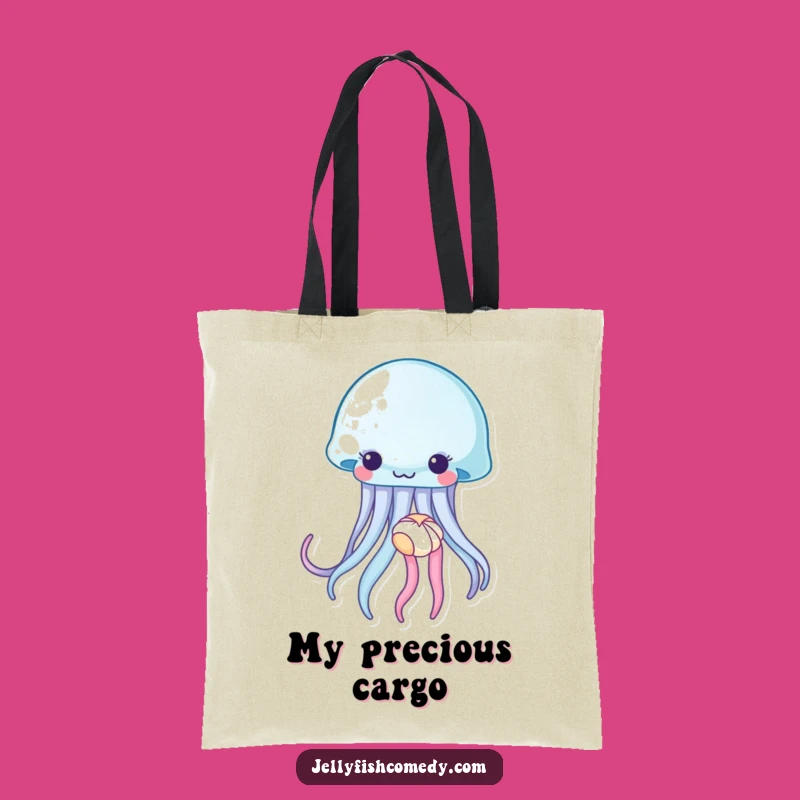 Funny Jellyfish Seashell Tote Bag: Carry Your Treasures & Charm Gift
